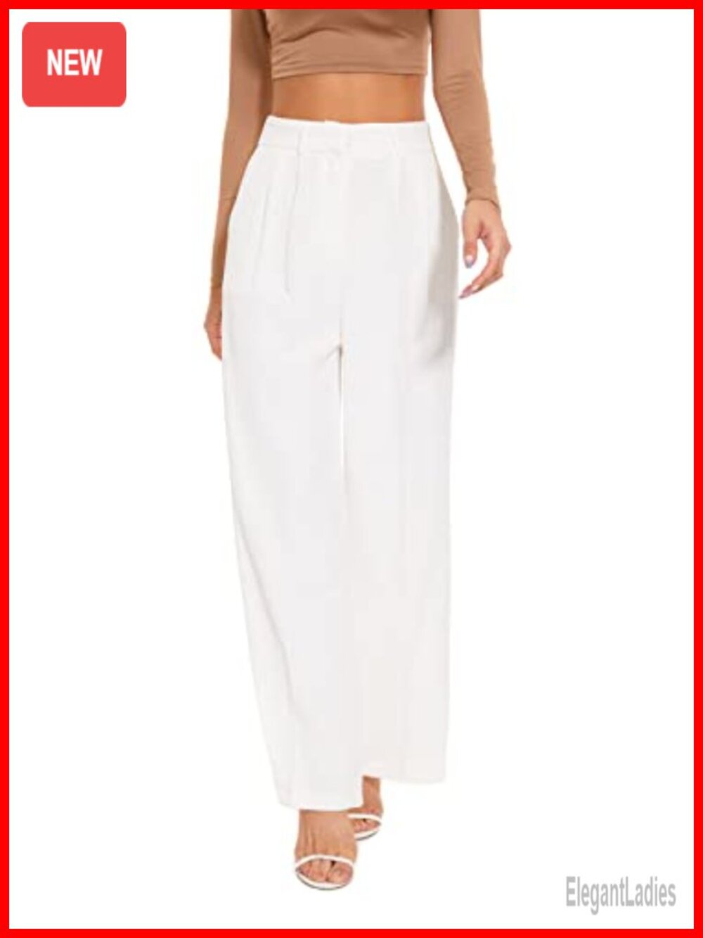 Wide Leg Dress Pants High Waisted Business Casual Work Slacks